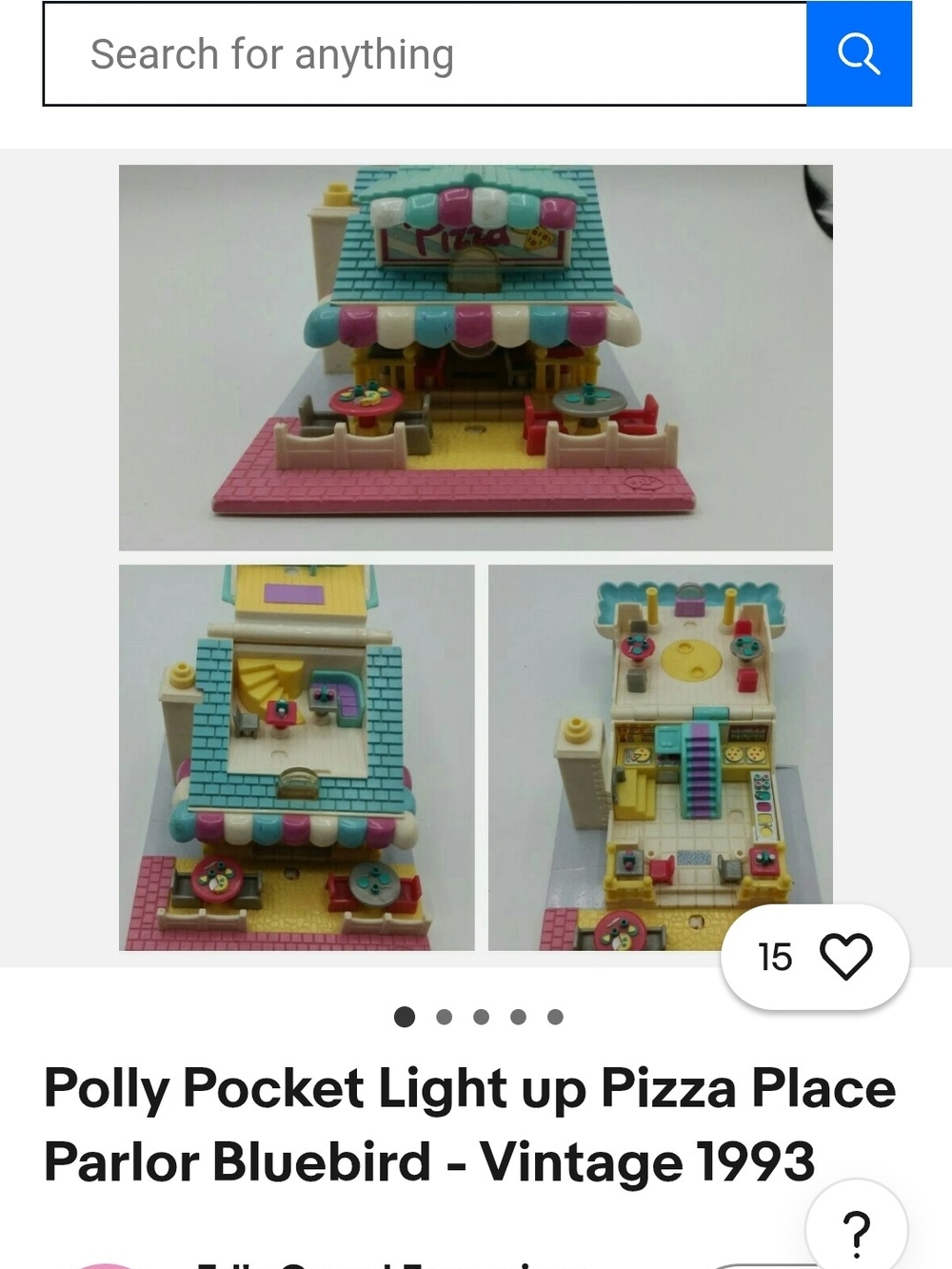 Vintage 1993 Polly Pocket Pizzeria